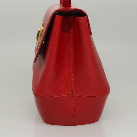 DIOR Hand Bag Leather Red Gold - Picture 4 of 12